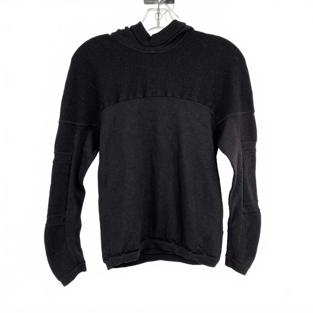 Helmut Lang Black 100% Merino Wool Hoodie | Regular S